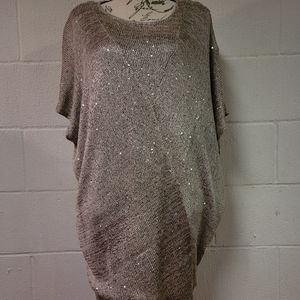 Gold sequin accent dress